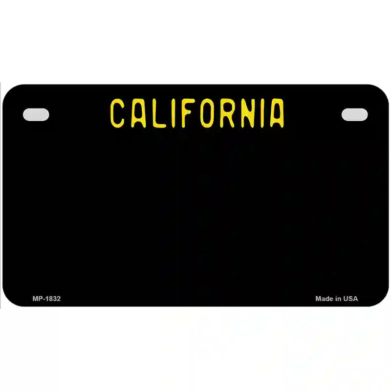 California Black Novelty State Metal License Plate 7" x 4" (MP)