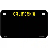 California Black Novelty State Metal License Plate 7" x 4" (MP)