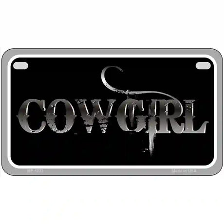 Cowgirl Metal Novelty License Plate 7" x 4" (MP)