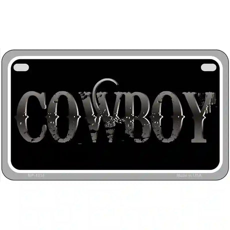 Cowboy Metal Novelty License Plate 7" x 4" (MP)