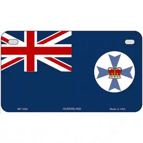 Queensland Flag Metal Novelty License Plate 7" x 4" (MP)