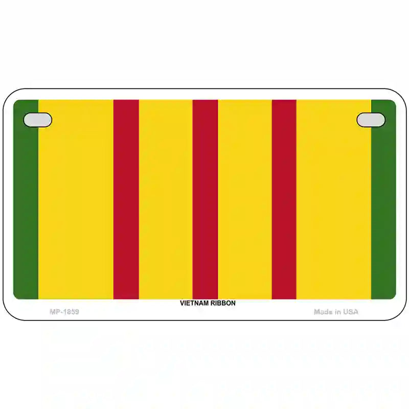 Vietnam Ribbon Metal Novelty License Plate 7" x 4" (MP)