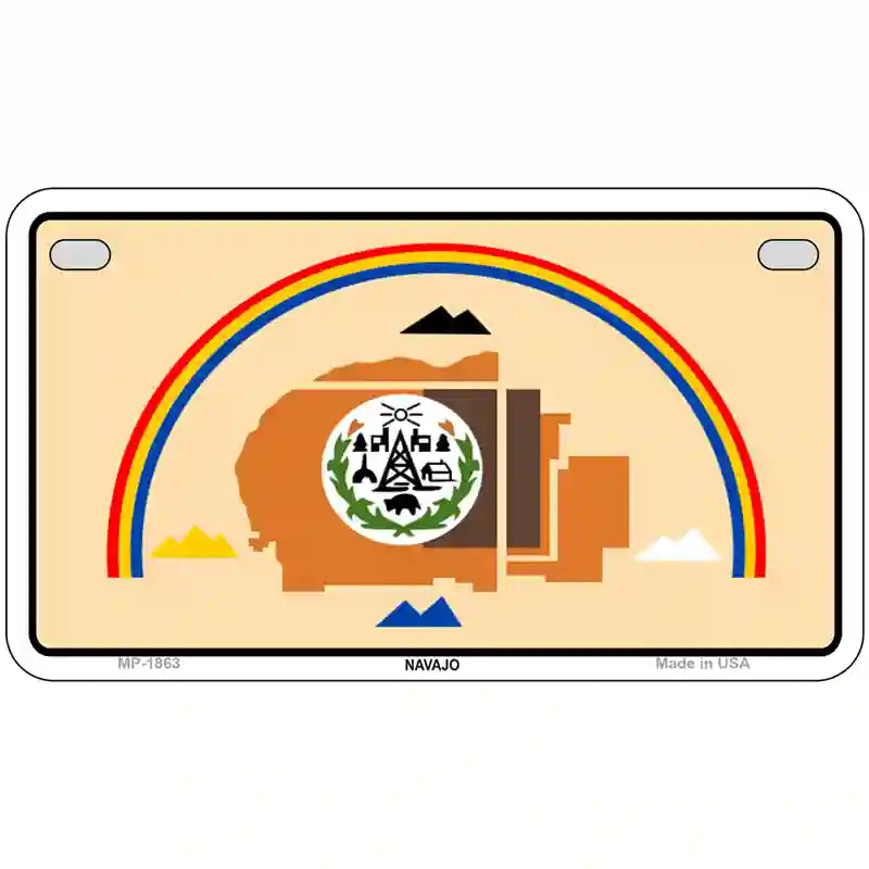 Navajo Flag Metal Novelty License Plate 7" x 4" (MP)