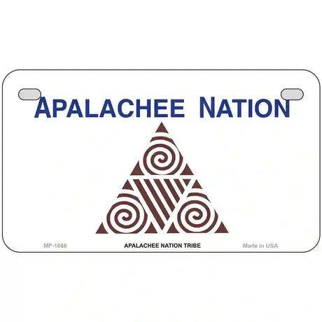 Apalachee Nation Flag Metal Novelty License Plate 7" x 4" (MP)