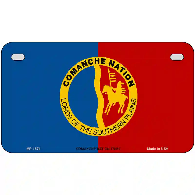 Comanche Nation Flag Metal Novelty License Plate 7" x 4" (MP)