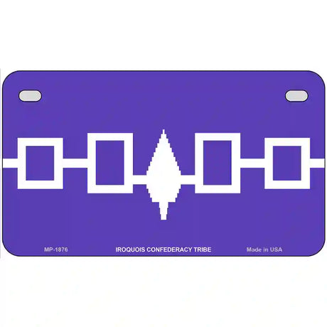 Iroquois Confederacy Flag Metal Novelty License Plate 7" x 4" (MP)