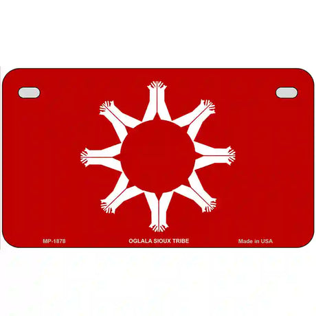 Oglala Sioux Tribe Flag Metal Novelty License Plate 7" x 4" (MP)