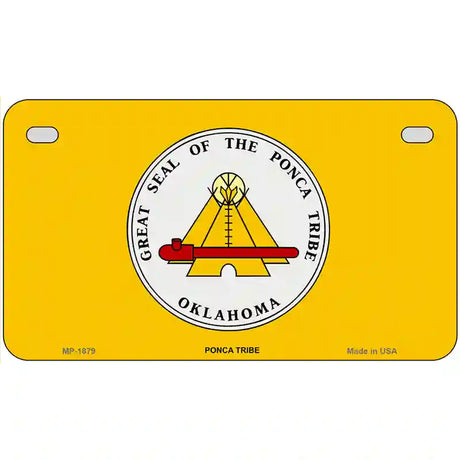 Ponca Tribe Flag Metal Novelty License Plate 7" x 4" (MP)