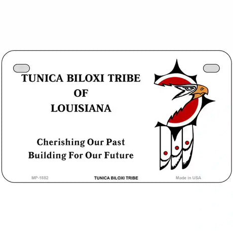 Tunica Biloxi Flag Metal Novelty License Plate 7" x 4" (MP)