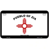 Zia Pueblo Flag Metal Novelty License Plate 7" x 4" (MP)