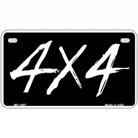 4x4 Metal Novelty License Plate 7" x 4" (MP)