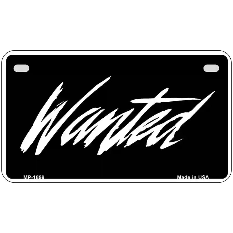 Wanted Metal Novelty License Plate 7" x 4" (MP)