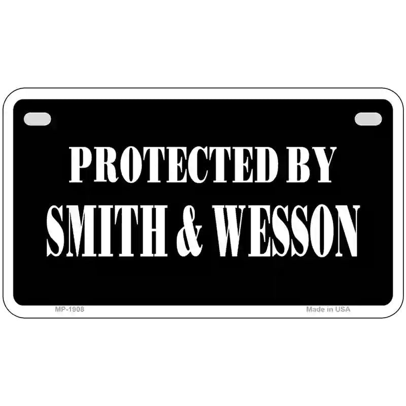 Smith And Wesson Metal Novelty License Plate 7" x 4" (MP)