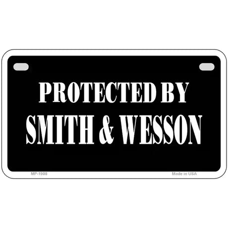 Smith And Wesson Metal Novelty License Plate 7" x 4" (MP)