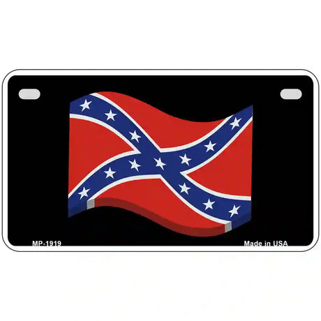 Confederate 3-D Flag Metal Novelty License Plate 7" x 4" (MP)