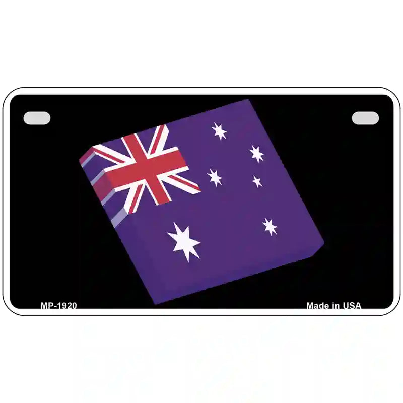 Australia 3-D Flag Metal Novelty License Plate 7" x 4" (MP)