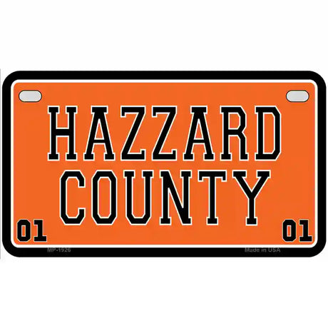 Hazard County Metal Novelty License Plate 7" x 4" (MP)