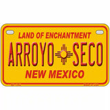 Arroyo Seco Yellow New Mexico Novelty License Plate 7" x 4" (MP)