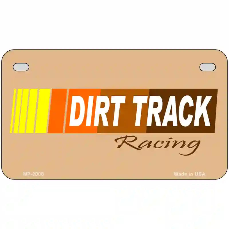 Dirt Track Racing Metal Novelty License Plate 7" x 4" (MP)