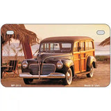 1941 Woody On The Beach Metal Novelty License Plate 7" x 4" (MP)