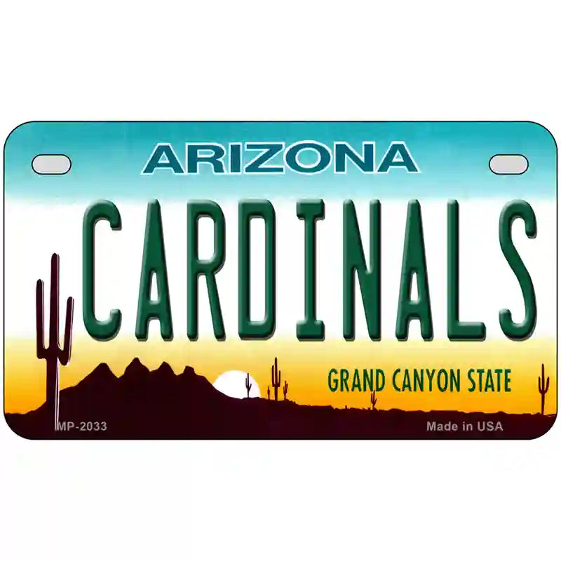 Cardinals Arizona State Novelty Metal License Plate 7" x 4" (MP)