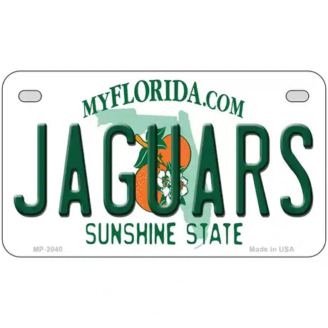 Jaguars Florida State Novelty Metal License Plate 7" x 4" (MP)