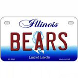 Bears Illinois State Novelty Metal License Plate 7" x 4" (MP)