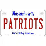 Patriots Massachusetts State Novelty Metal License Plate 7" x 4" (MP)