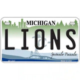 Lions Michigan State Novelty Metal License Plate 7" x 4" (MP)