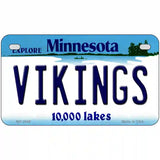 Vikings Minnesota State Novelty Metal License Plate 7" x 4" (MP)