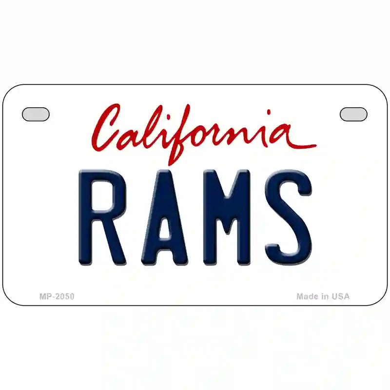 Rams California State Novelty Metal License Plate 7" x 4" (MP)