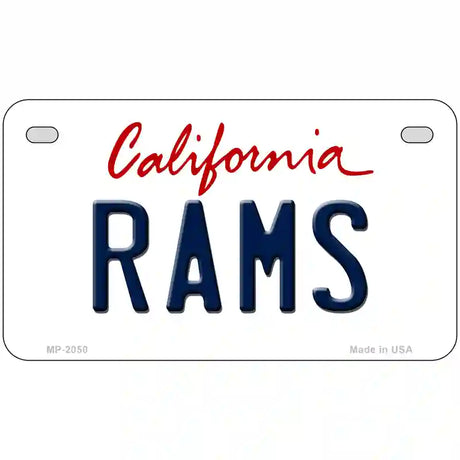 Rams California State Novelty Metal License Plate 7" x 4" (MP)