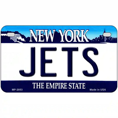 Jets New York State Novelty Metal License Plate 7" x 4" (MP)