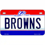 Browns Ohio State Novelty Metal License Plate 7" x 4" (MP)