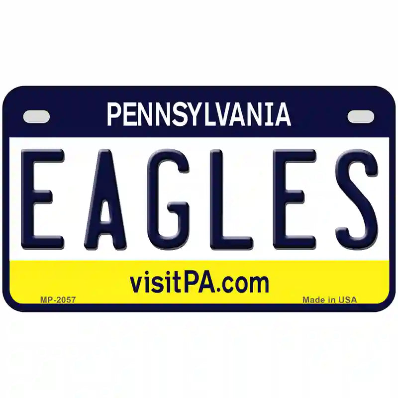 Eagles Pennsylvania State Novelty Metal License Plate 7" x 4" (MP)