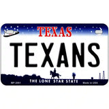 Texans Texas State Novelty Metal License Plate 7" x 4" (MP)