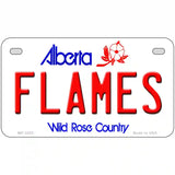 Flames Alberta Canada Province Metal Novelty License Plate 7" x 4" (MP)