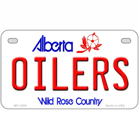 Oilers Alberta Canada Province Metal Novelty License Plate 7" x 4" (MP)