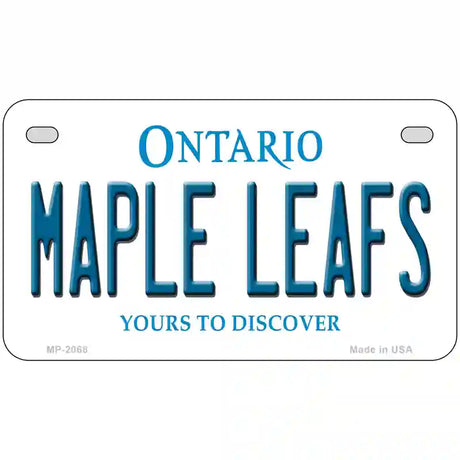 Maple Leafs Ontario Canada Province Metal Novelty License Plate 7" x 4" (MP)