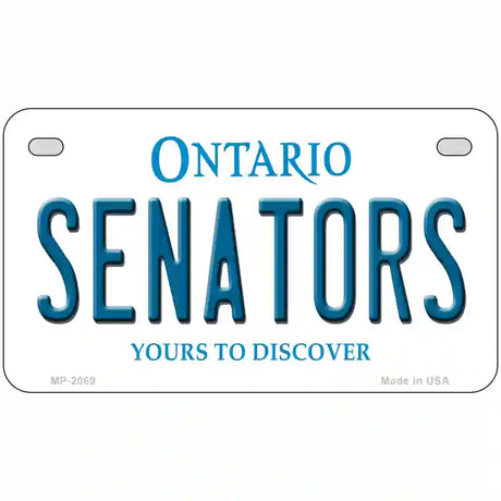 Senators Ontario Canada Province Metal Novelty License Plate 7" x 4" (MP)