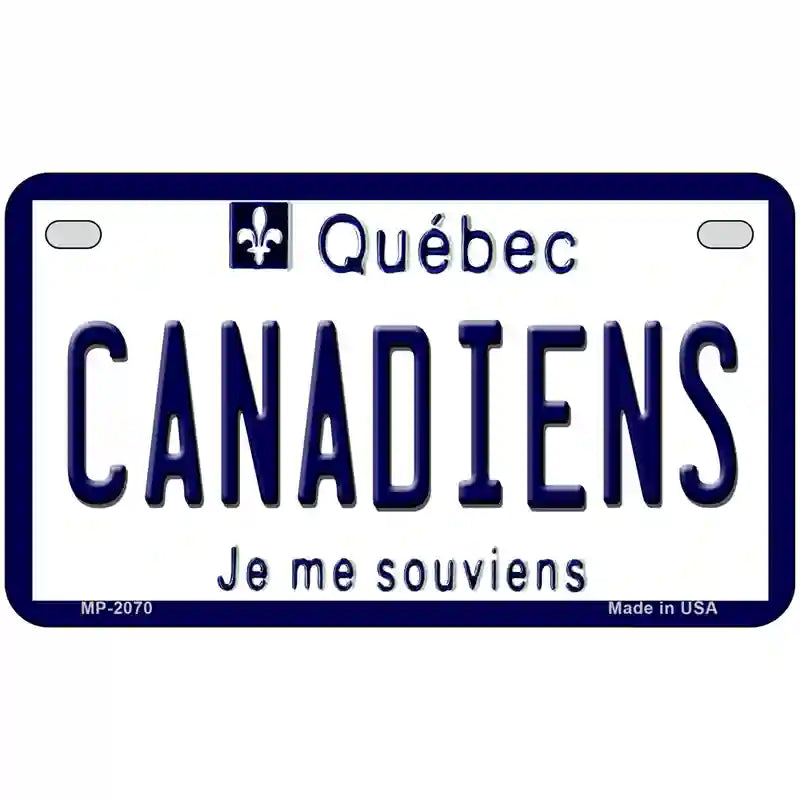 Canadiens Quebec Canada Province Metal Novelty License Plate 7" x 4" (MP)