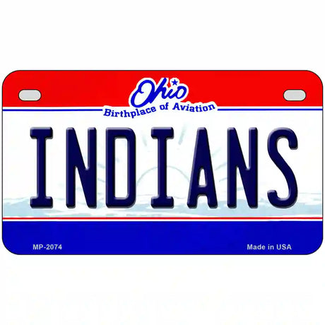 Indians Ohio Novelty State Metal License Plate 7" x 4" (MP)