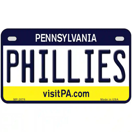 Phillies Pennsylvania Novelty State Metal License Plate 7" x 4" (MP)