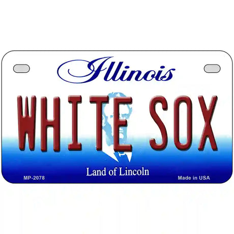 Whitesox Illinois Novelty State Metal License Plate 7" x 4" (MP)