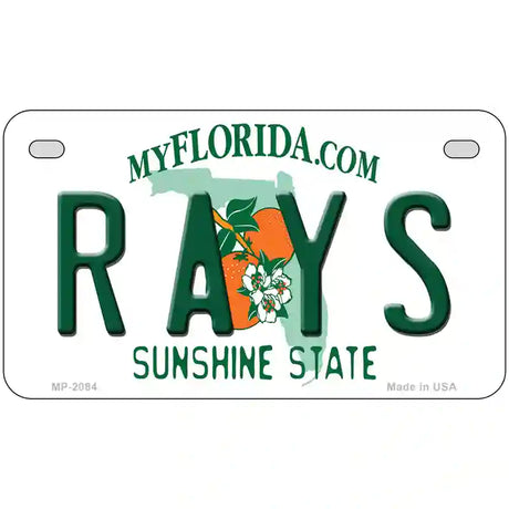 Rays Florida State Metal Novelty License Plate 7" x 4" (MP)