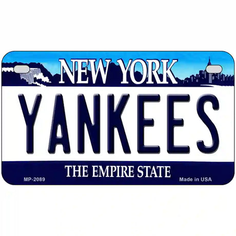 Yankees New York State Novelty Metal License Plate 7" x 4" (MP)