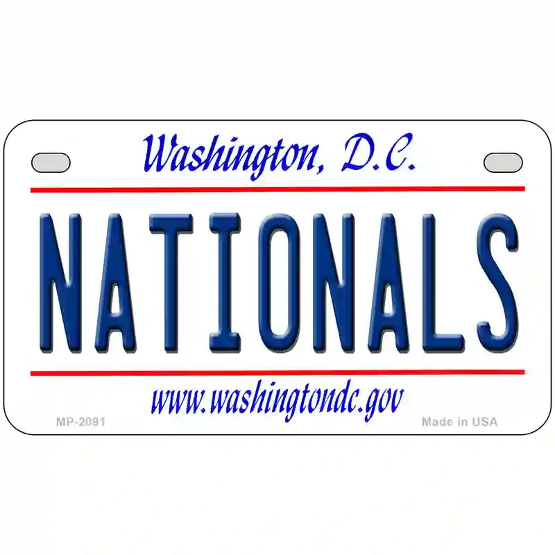 Nationals Washington DC State Metal Novelty License Plate 7" x 4" (MP)