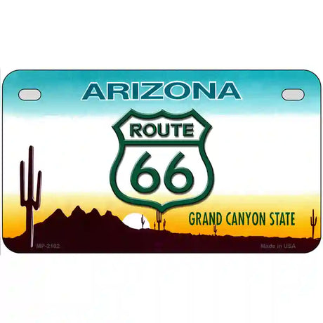 Route 66 Shield Arizona Metal Novelty License Plate 7" x 4" (MP)