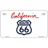 Route 66 Shield California Novelty Metal License Plate 7" x 4" (MP)