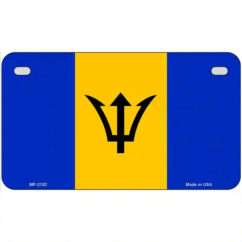 Barbados Flag Metal Novelty License Plate 7" x 4" (MP)